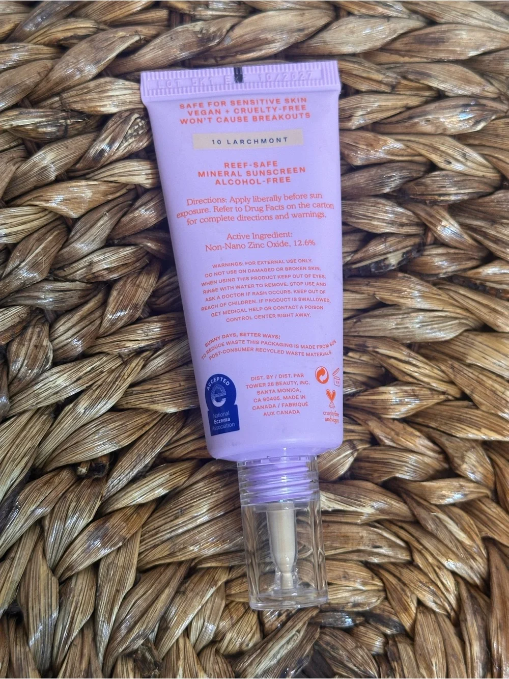 NWOB Tower 28 SunnyDays Tinted SPF 39 Shade in 10 Larchmont
